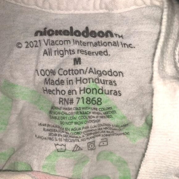 Nickelodeon Rugrats White Graphic T-Shirt Featuring 2021 Viacom Design M 100% Co - Picture 2 of 5